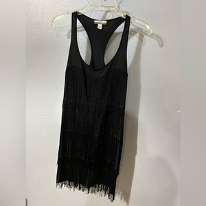 Muse Boston Proper black fringes dress Size 6